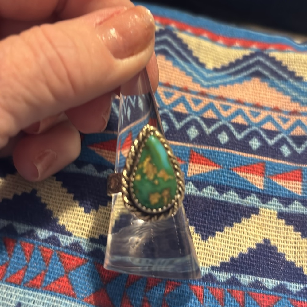 Sonoran gold turquoise ring sterling - Picture 6 of 7